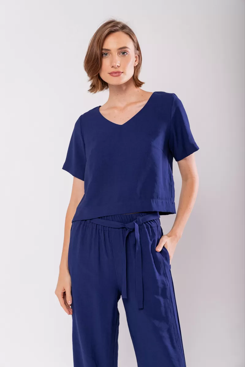 Hidrogênio - TAILORED BLOUSE WITH ECLIPSE V-NECK - 19823207 Hidrogênio - TAILORED BLOUSE WITH ECLIPSE V-NECK - 19823207