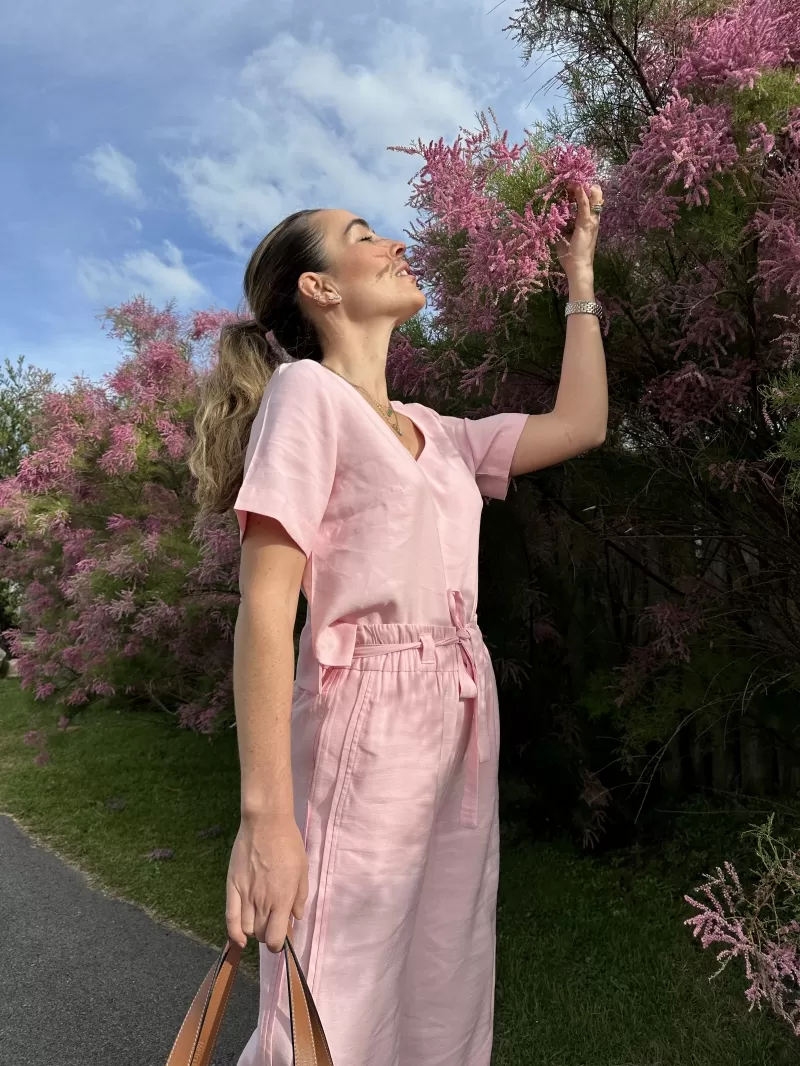 Hidrogênio - TAILORED BLOUSE WITH GLOSSY V-NECK - 19823515 Hidrogênio - TAILORED BLOUSE WITH GLOSSY V-NECK - 19823515