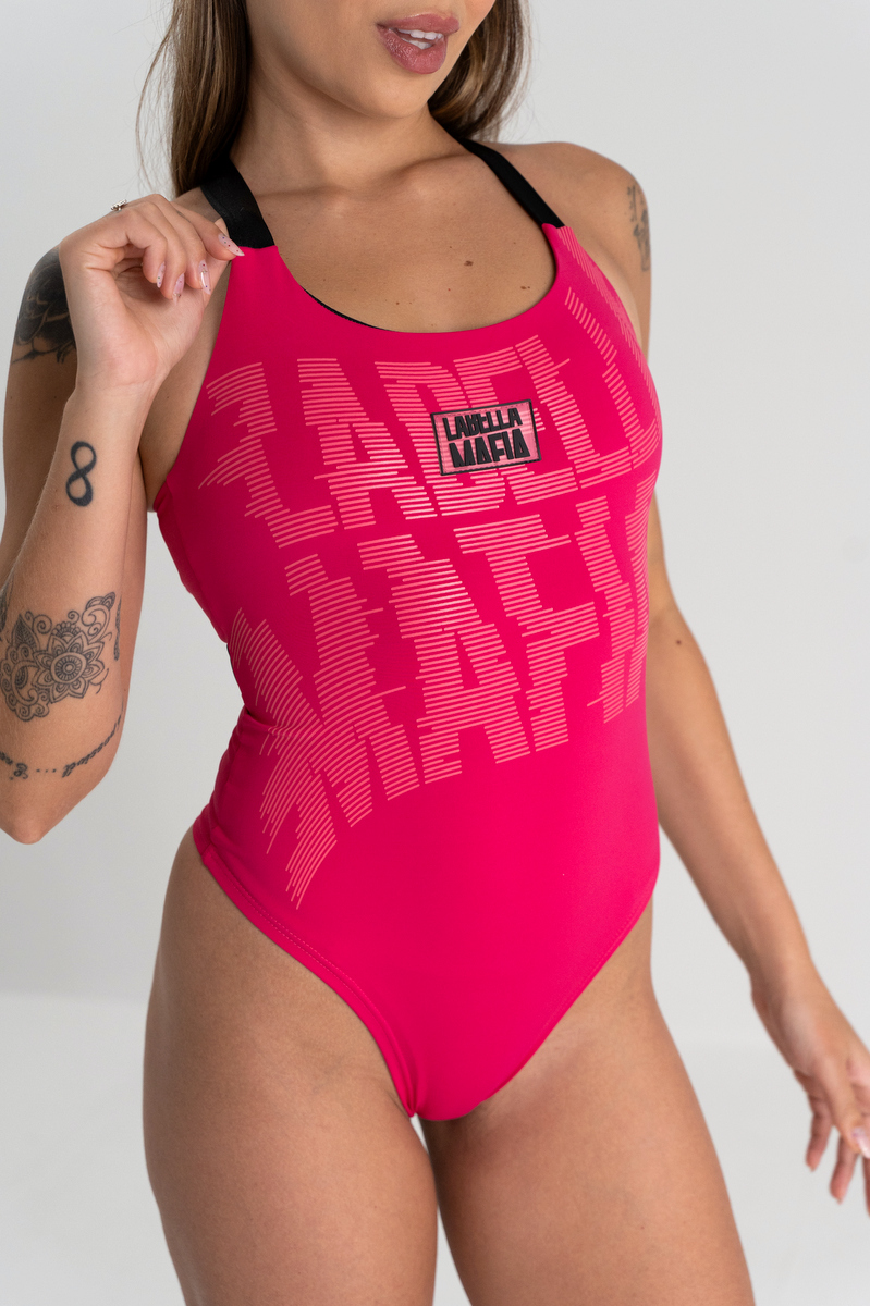 Labellamafia - Hardcore Ladies Pink Mesh Bodysuit Labellamafia - 31692