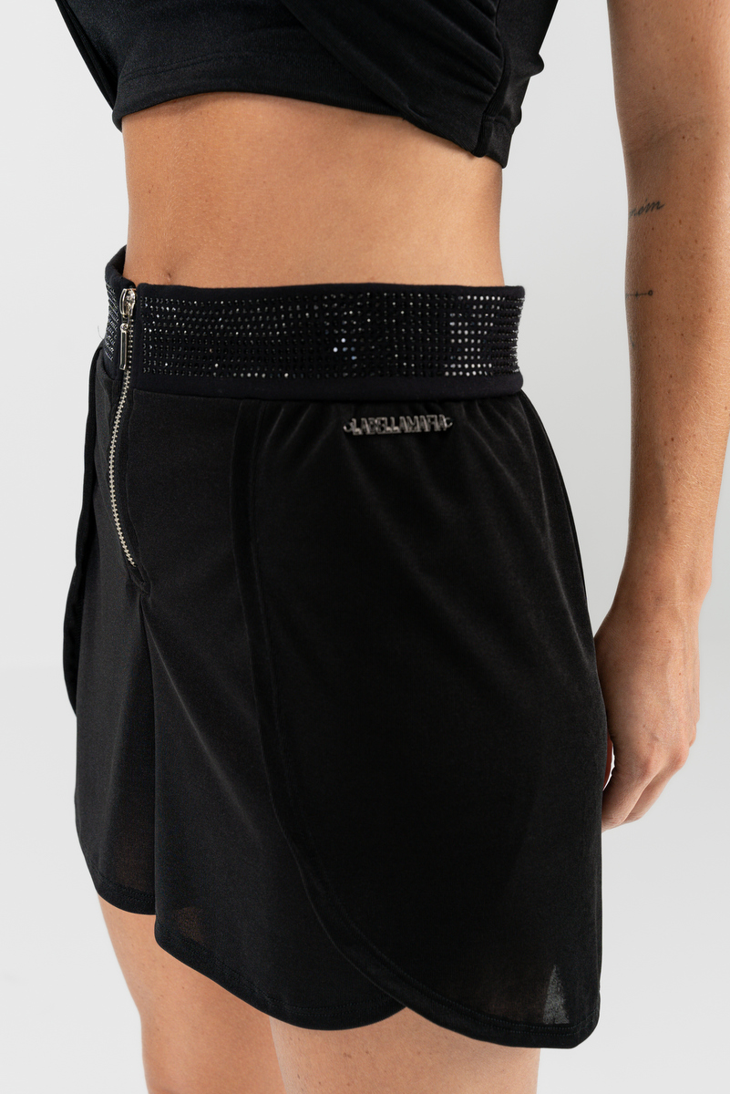 Labellamafia - Conjunto Cropped e Shorts Malha Involve Preto Labellamafia - 29772