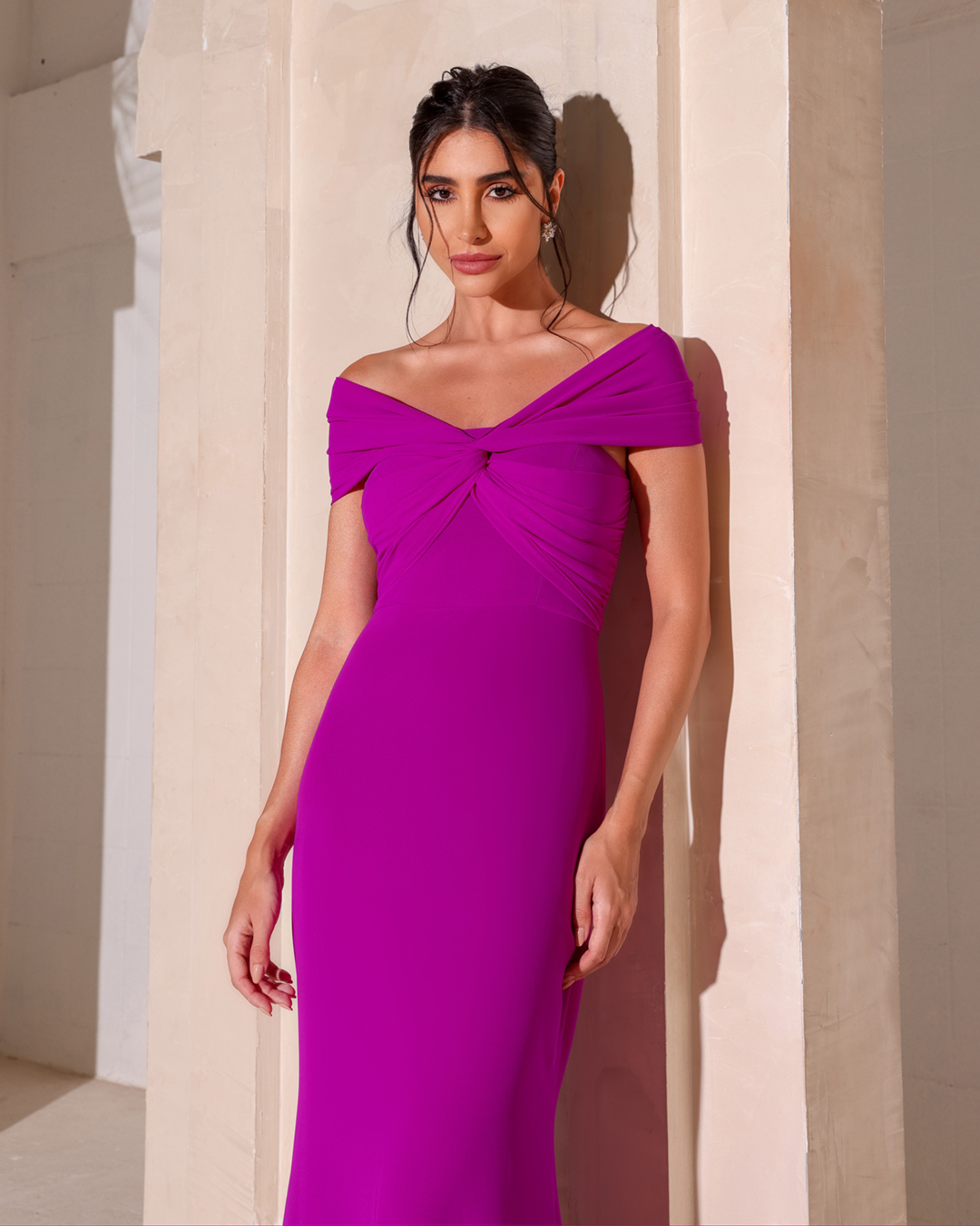 Dot Clothing - Vestido Dot Clothing Longo Fucsia - 2210FUCSIA