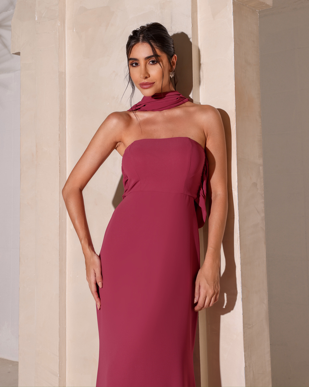 Dot Clothing - Vestido Dot Clothing Longo Rosa - 2210ROSA