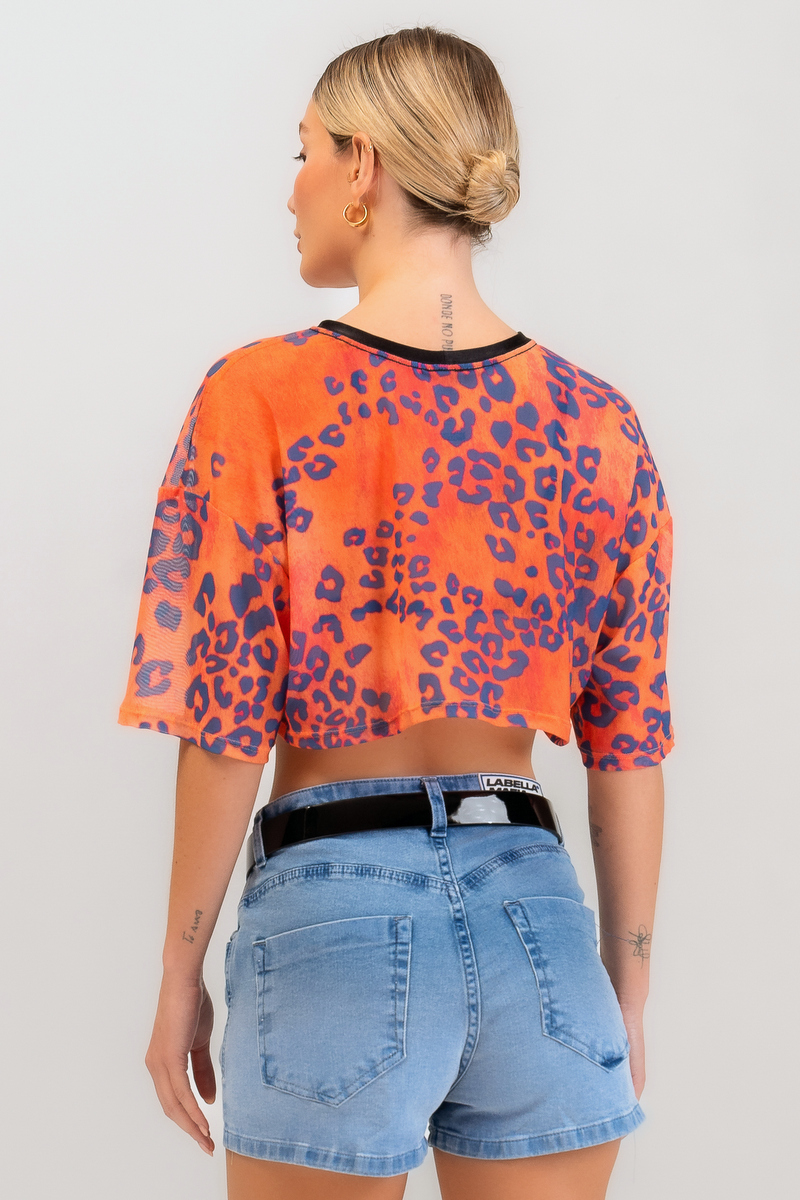 Labellamafia - Cropped Tule Fashion Summer Estampado Labellamafia - 31358