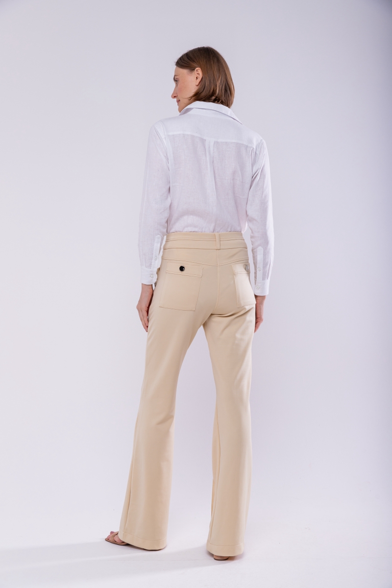 Hidrogênio - FLARE PANTS BLACKBERRY CREAM - 19507016