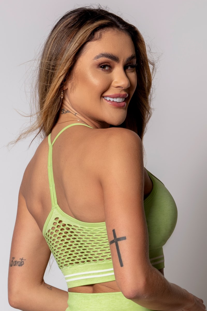 Hipkini - Heaven Seamless Green Top with Cutouts - 33330441