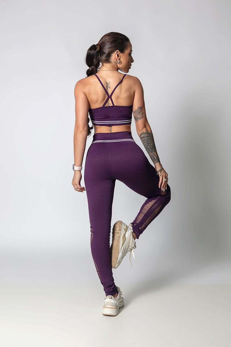 Hipkini - Purple Heaven Seamless Top with Cutouts - 33330450