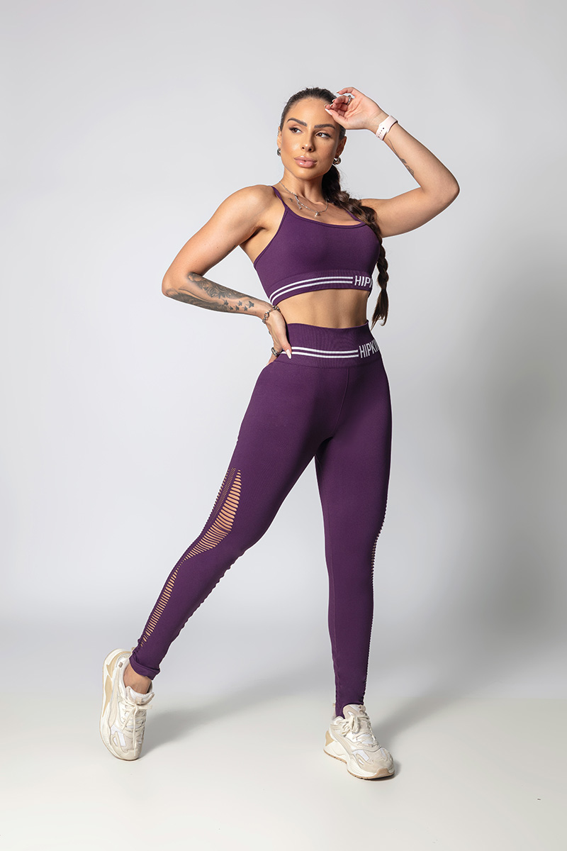 Hipkini - Purple Heaven Seamless Top with Cutouts - 33330450