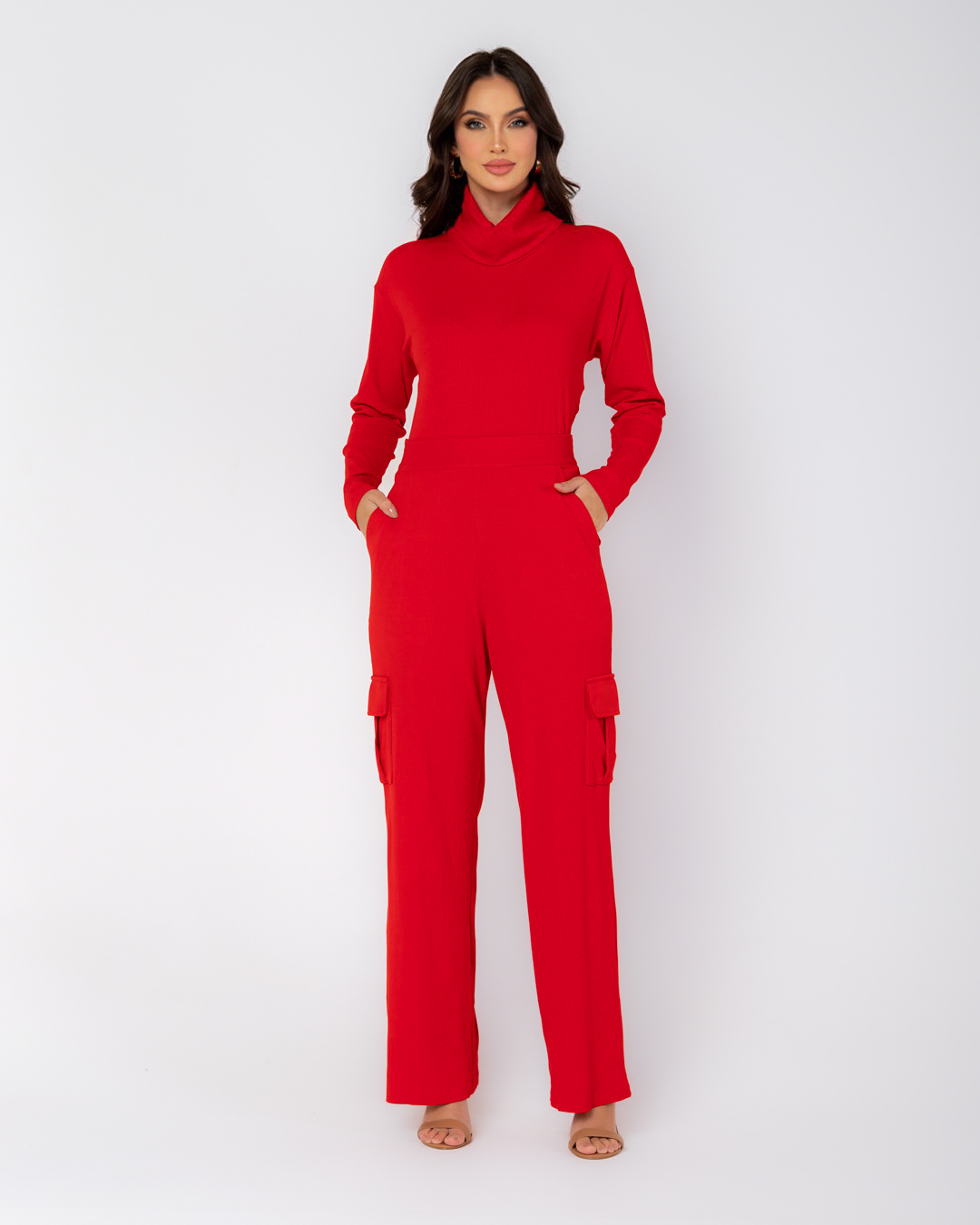 Miss Misses - Pants Miss Misses Pantalona With Pockets Red - D0020VERMELHO