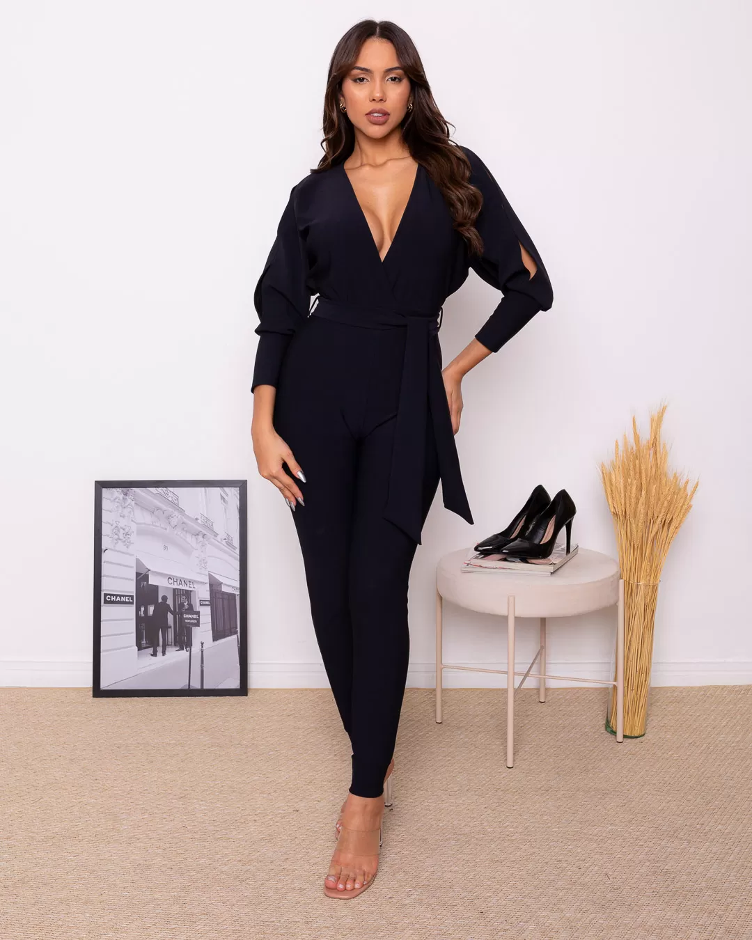 Miss Misses - Jumpsuit Miss Misses Bat Sleeve Black - 18910PRETO Miss Misses - Jumpsuit Miss Misses Bat Sleeve Black - 18910PRETO