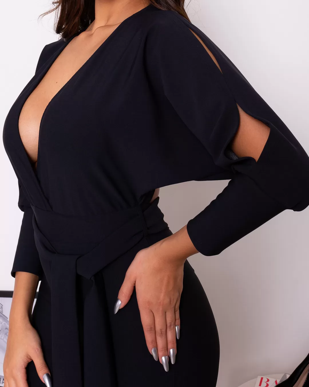 Miss Misses - Jumpsuit Miss Misses Bat Sleeve Black - 18910PRETO Miss Misses - Jumpsuit Miss Misses Bat Sleeve Black - 18910PRETO