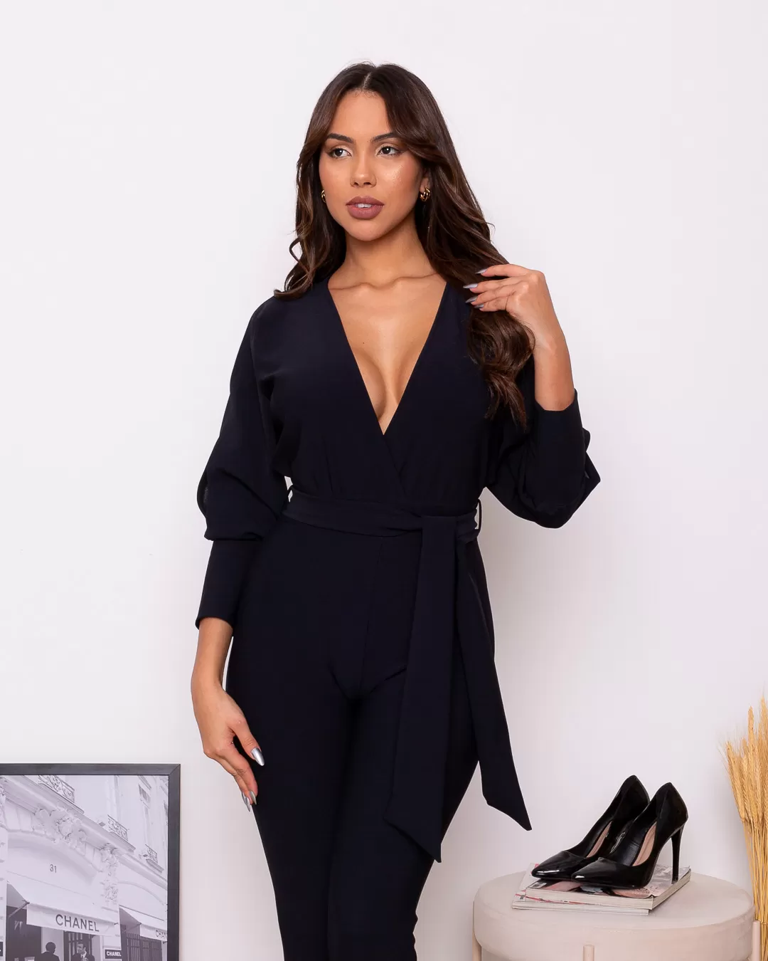 Miss Misses - Jumpsuit Miss Misses Bat Sleeve Black - 18910PRETO Miss Misses - Jumpsuit Miss Misses Bat Sleeve Black - 18910PRETO