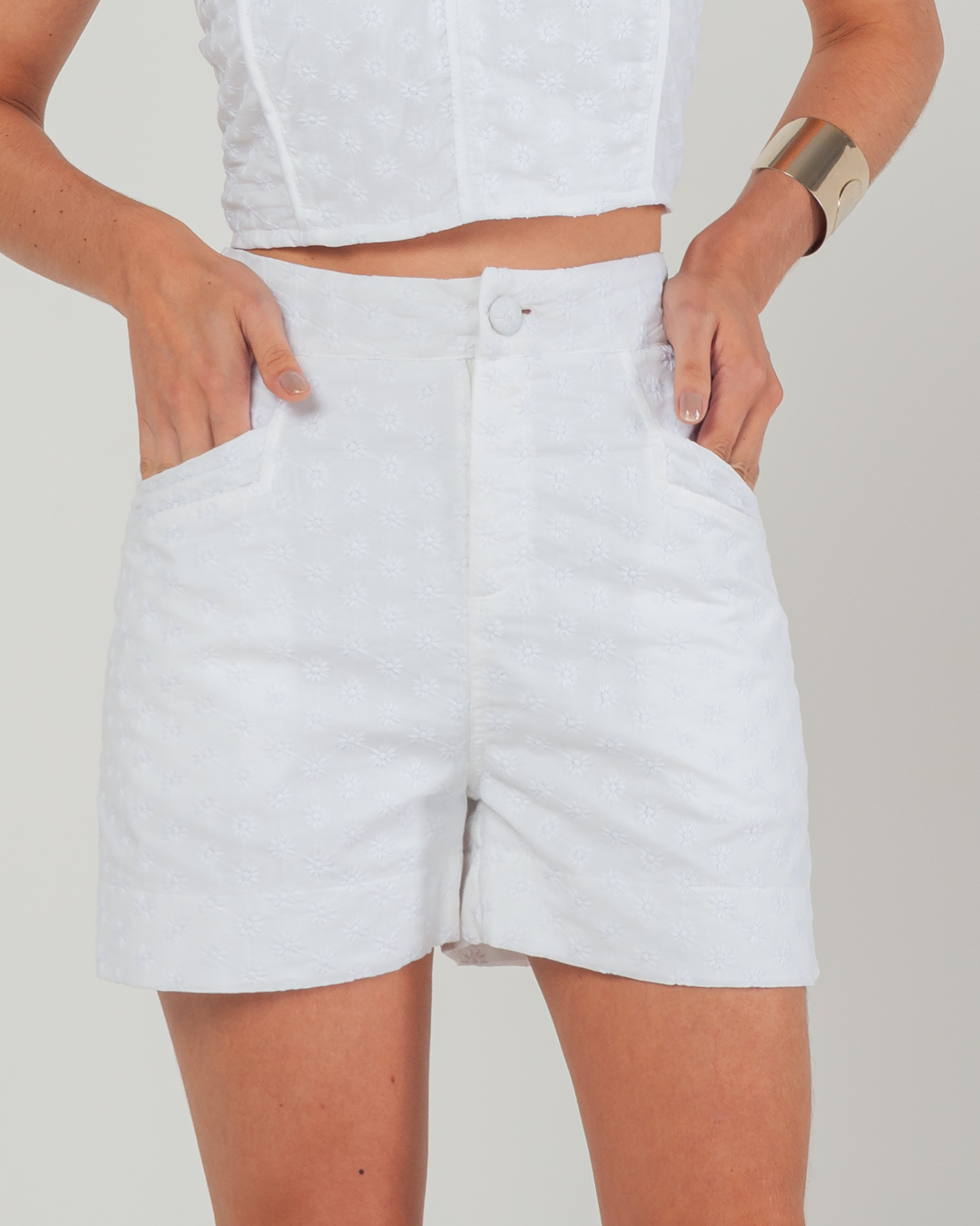 Miss Misses - Short Miss Misses Laise With Pockets White - 54077BRANCO