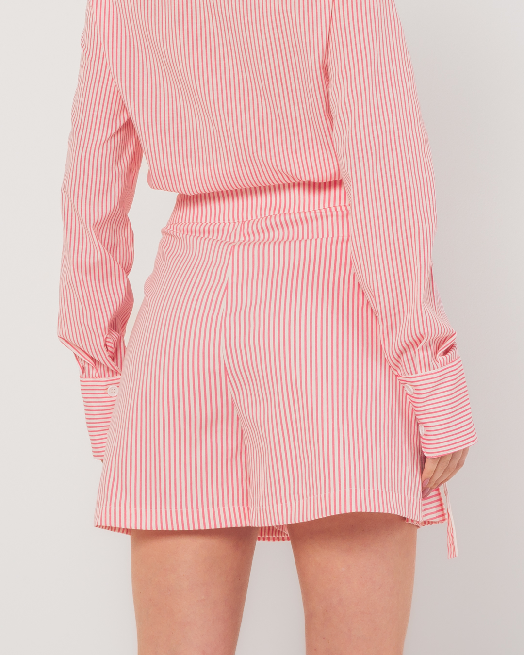 Miss Misses - Short Skirt Miss Misses Striped With Pink Details - 54091ROSA