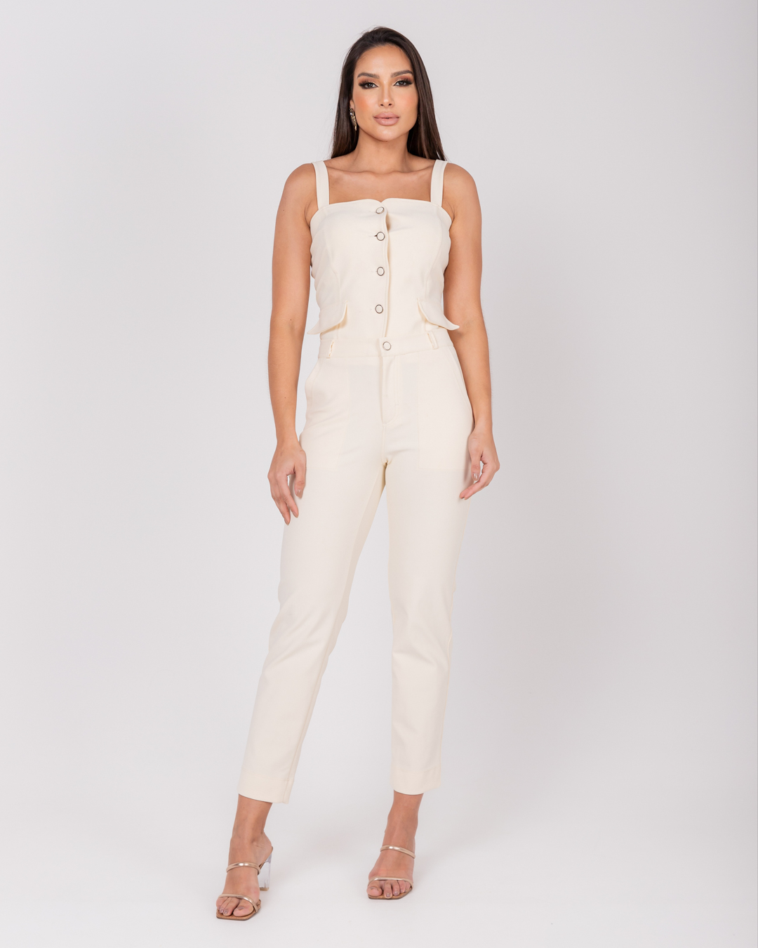 Miss Misses - Pants Miss Misses Tailoring With Pockets Off White - 54068OFF