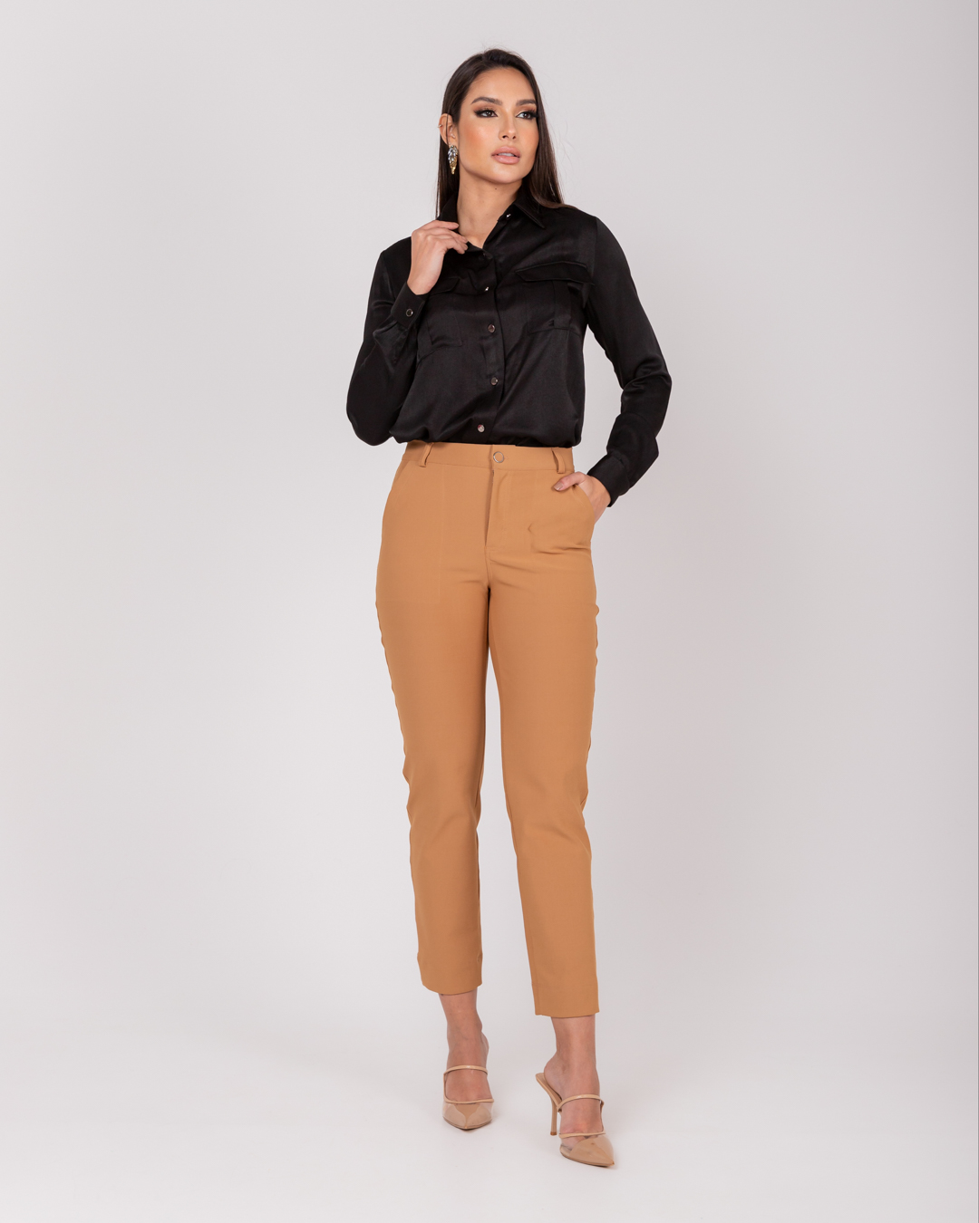 Miss Misses - Pants Miss Misses Tailoring With Pockets Caramel - 54068BEGE