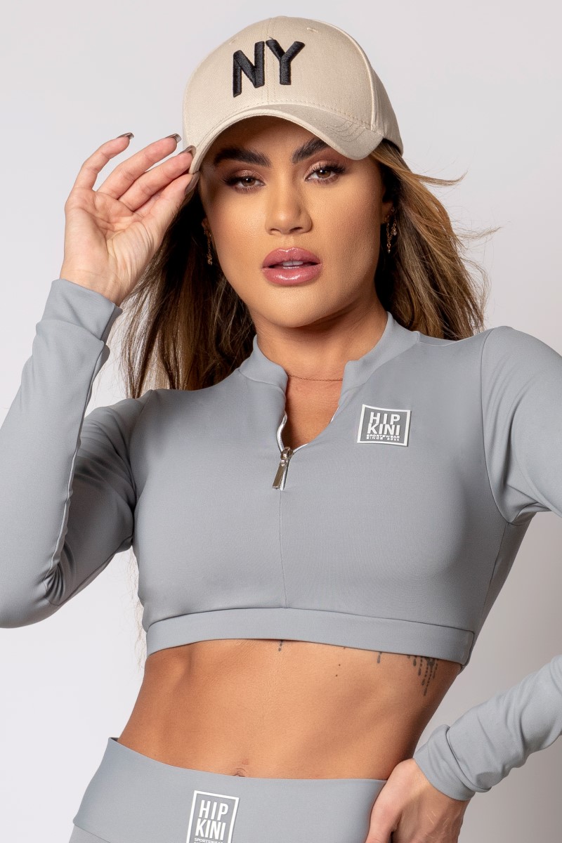 Hipkini - Cropped Heaven Gray Long Sleeve - 33330358