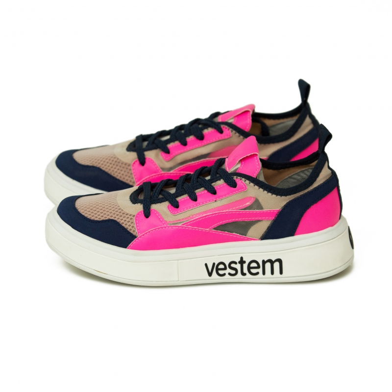 Vestem - Tenis Frida Multicolor Marinho/Pink Neon - TE20C0500