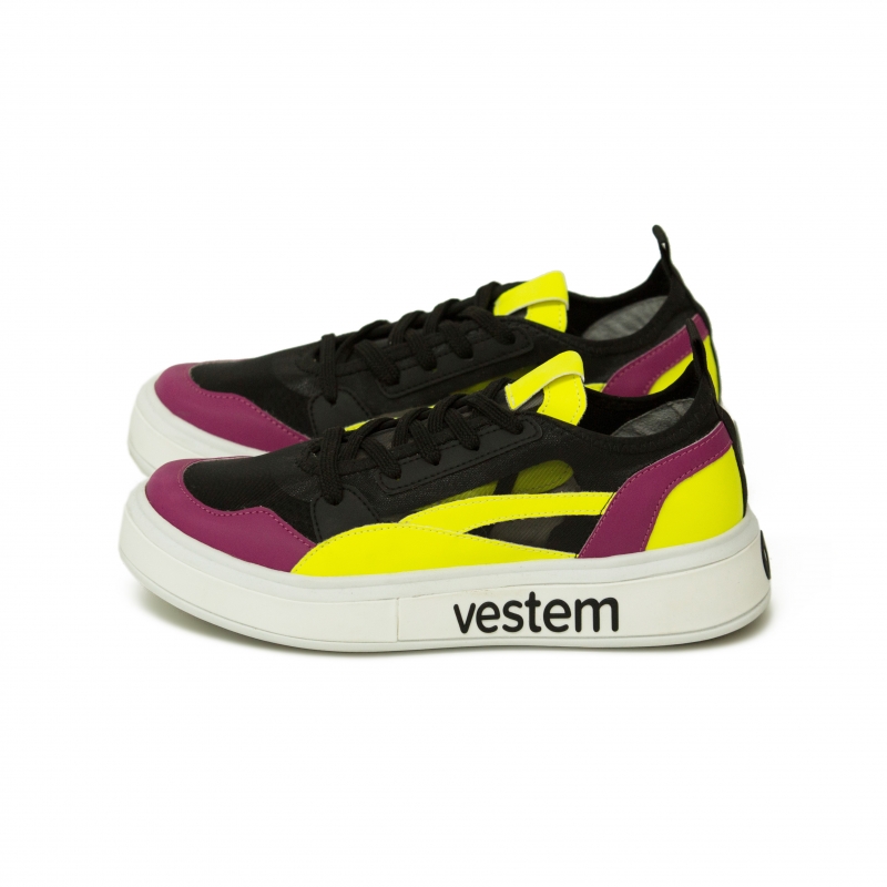 Vestem - Frida Multicolor Black/Neon Yellow Sneakers - TE20.C0311