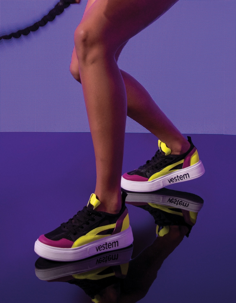 Vestem - Tenis Frida Multicolor Preto/Amarelo Neon - TE20C0311