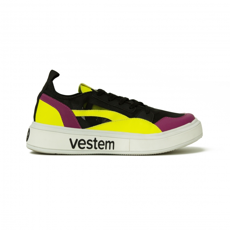 Vestem - Tenis Frida Multicolor Preto/Amarelo Neon - TE20C0311