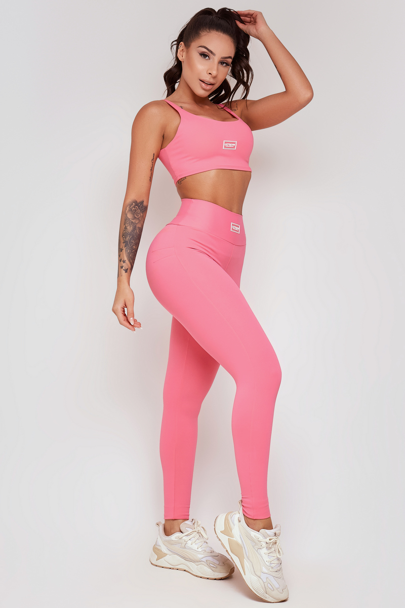 Lets Gym - Legging Basic Colors Rosa Barbie - 1713DRB