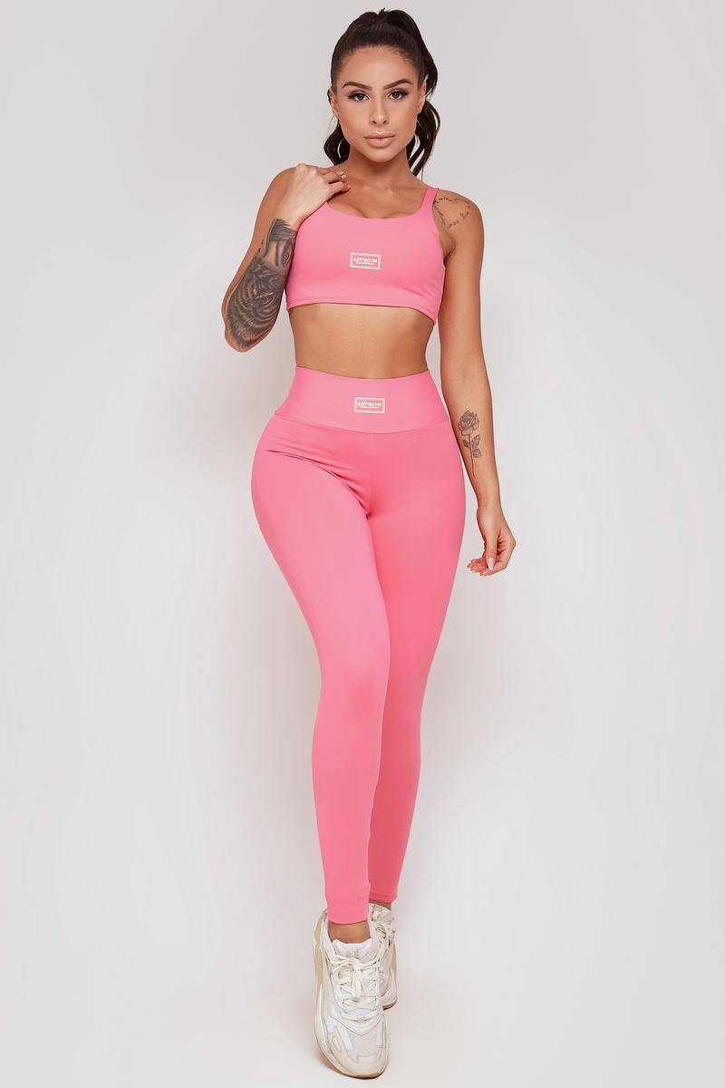 Lets Gym - Legging Basic Colors Pink Barbie - 1713DRB