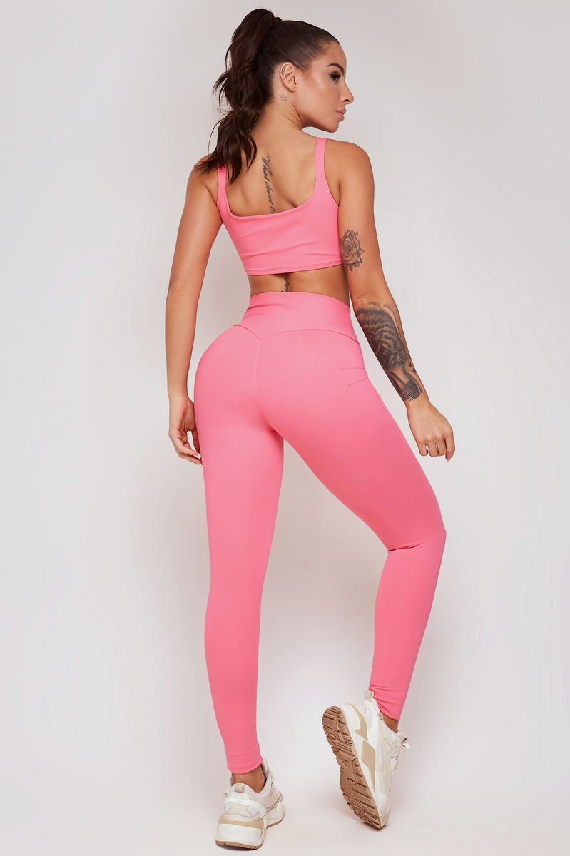 Lets Gym - Legging Basic Colors Rosa Barbie - 1713DRB