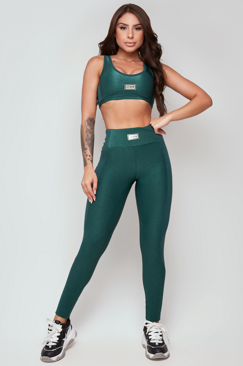 Lets Gym - Emerald Green Slouch Legging - 2346VDE