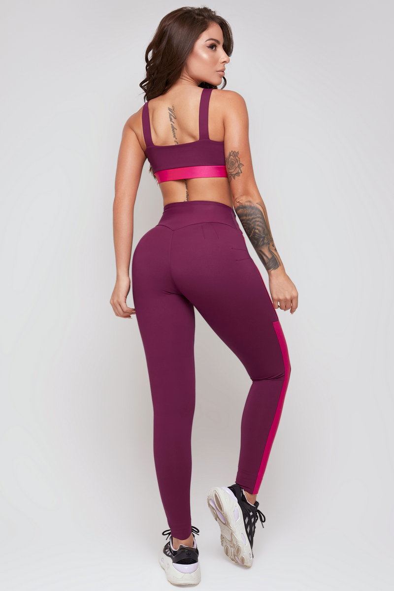 Lets Gym - Legging Pulse Marsala - 2290MS