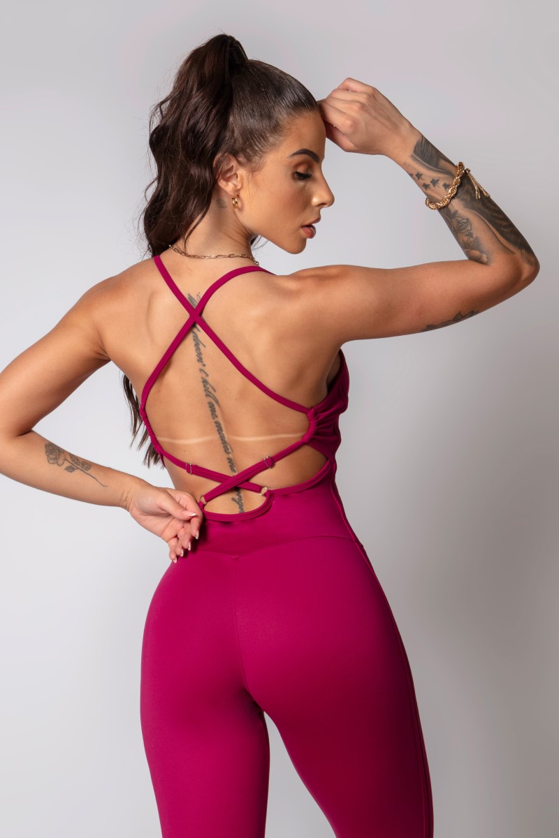 Hipkini - Strong Raspberry Jumpsuit with Silk - 33330379