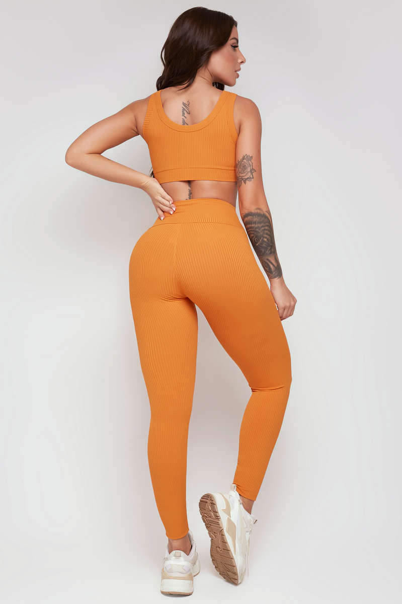 Lets Gym - Legging Comfort Rib Ocre - 2299OC