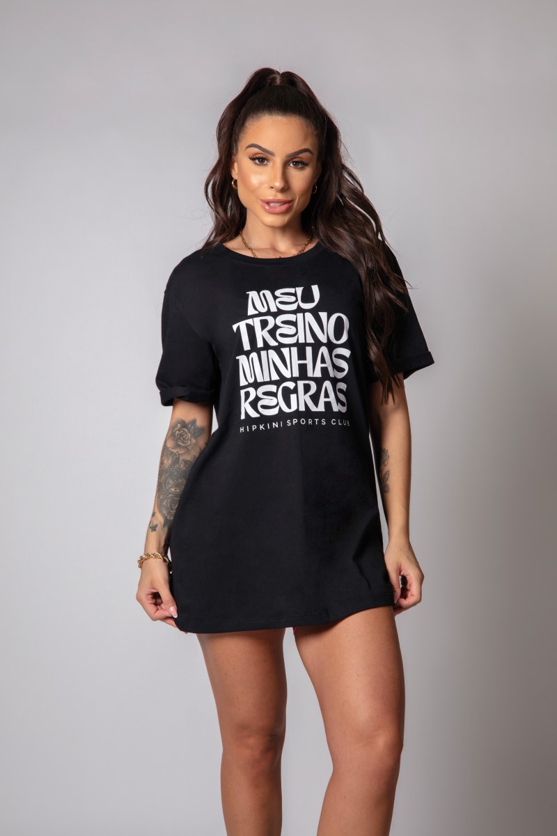 Hipkini - Large T-Shirt Strong Black with Silk - 33330384