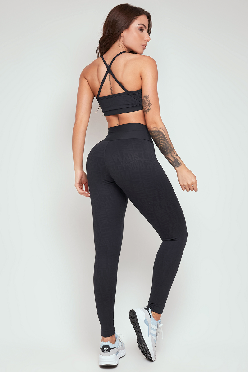 Lets Gym - Black Matrix Leggings - 2275PT