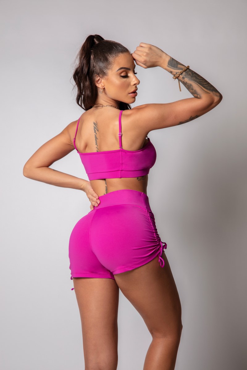 Hipkini - Shorts Strong Rosa com Amarração - 33330399