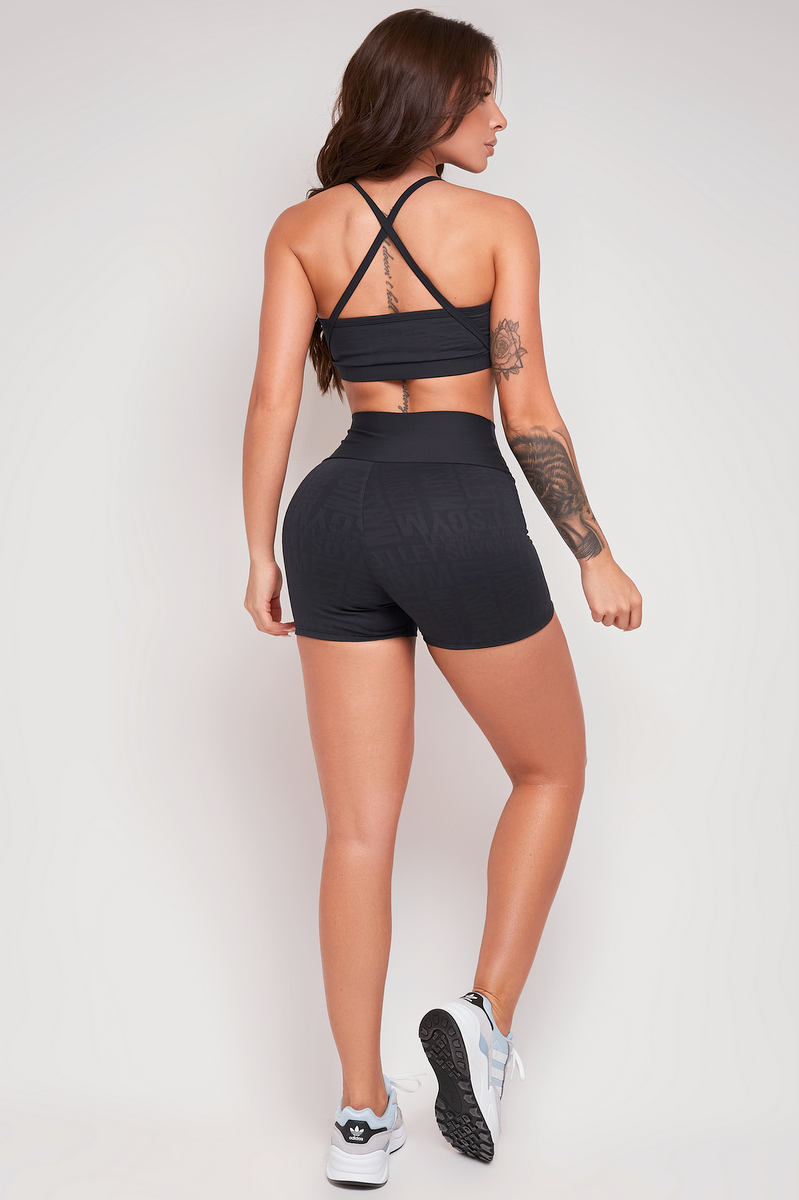 Lets Gym - Short Matrix Preto - 2276PT