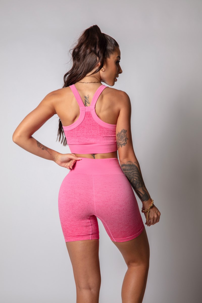 Hipkini - Strong Seamless Gradient Pink Shorts - 33330463