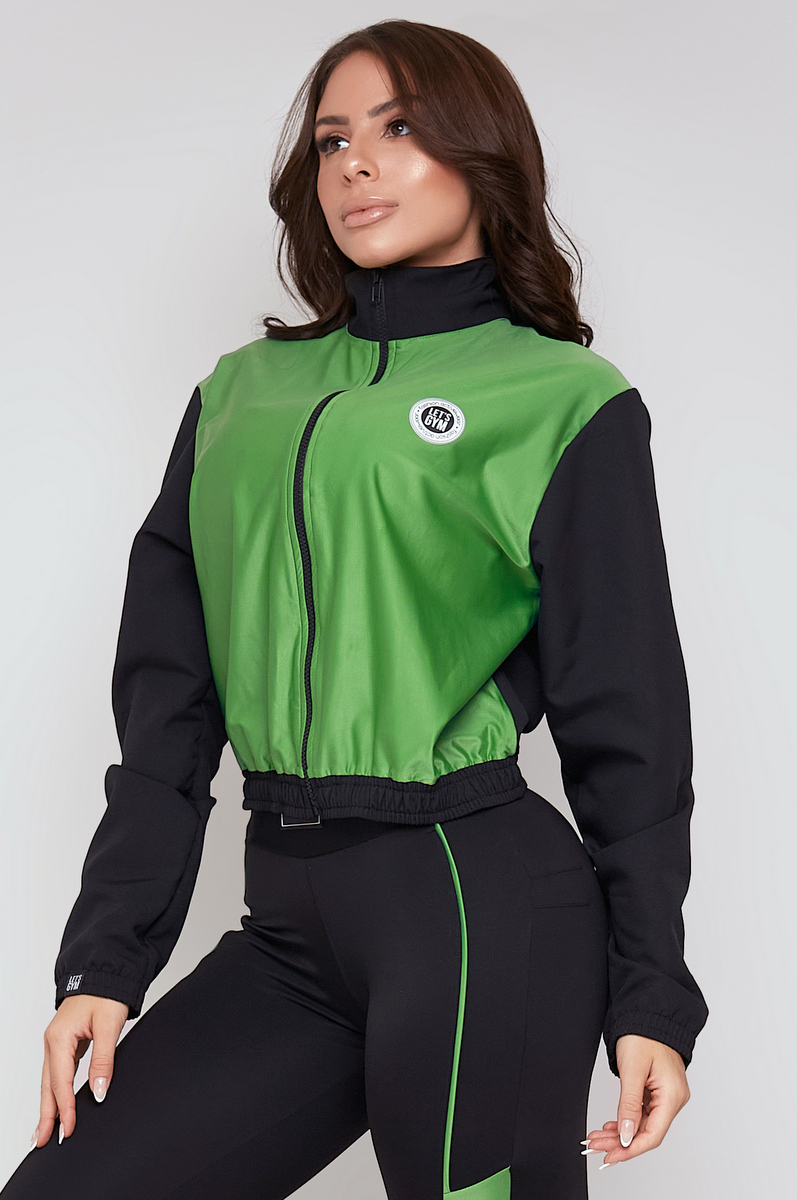 Lets Gym - Green and Black Pulse Jacket - 2292PT