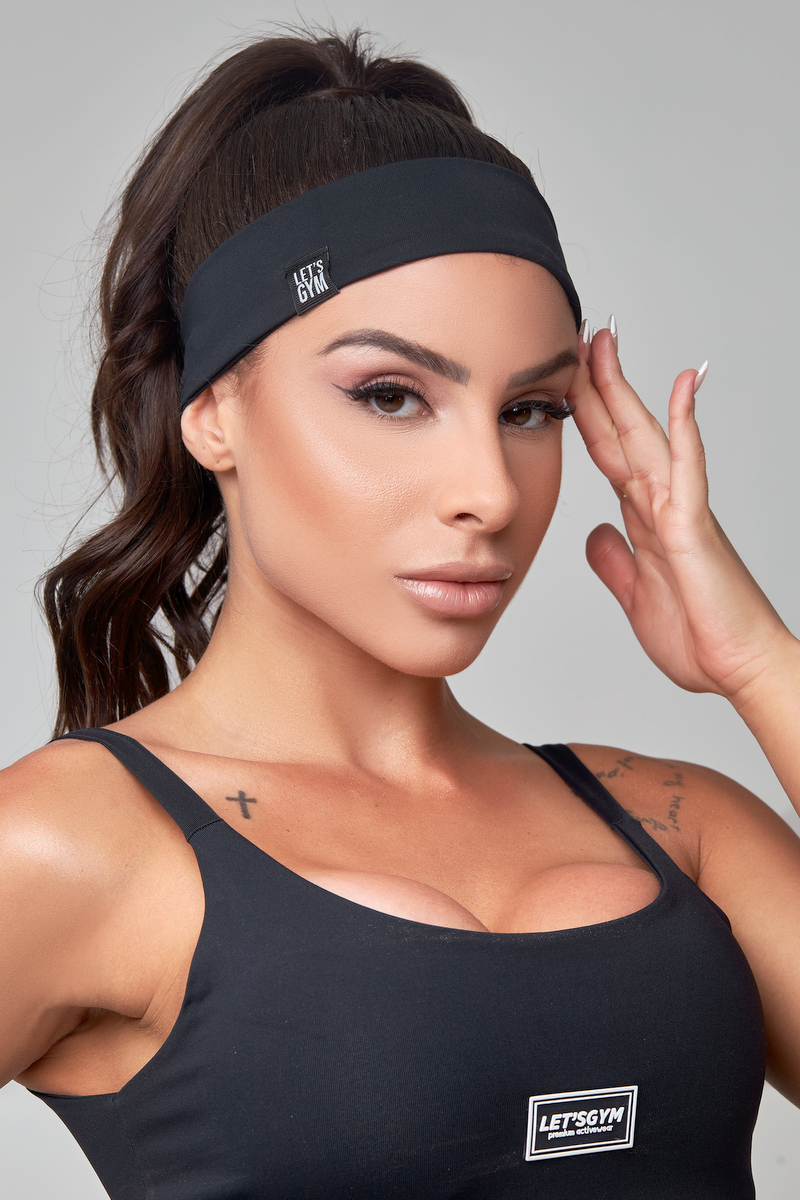 Lets Gym - Basic Colors Black Hair Band - 2273PT