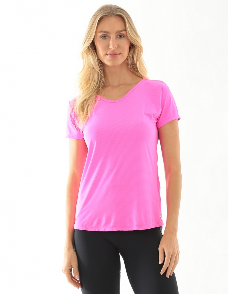 Vestem - Kerr Pink Neon Short Sleeve Shirt - BMC552.SP.C0003