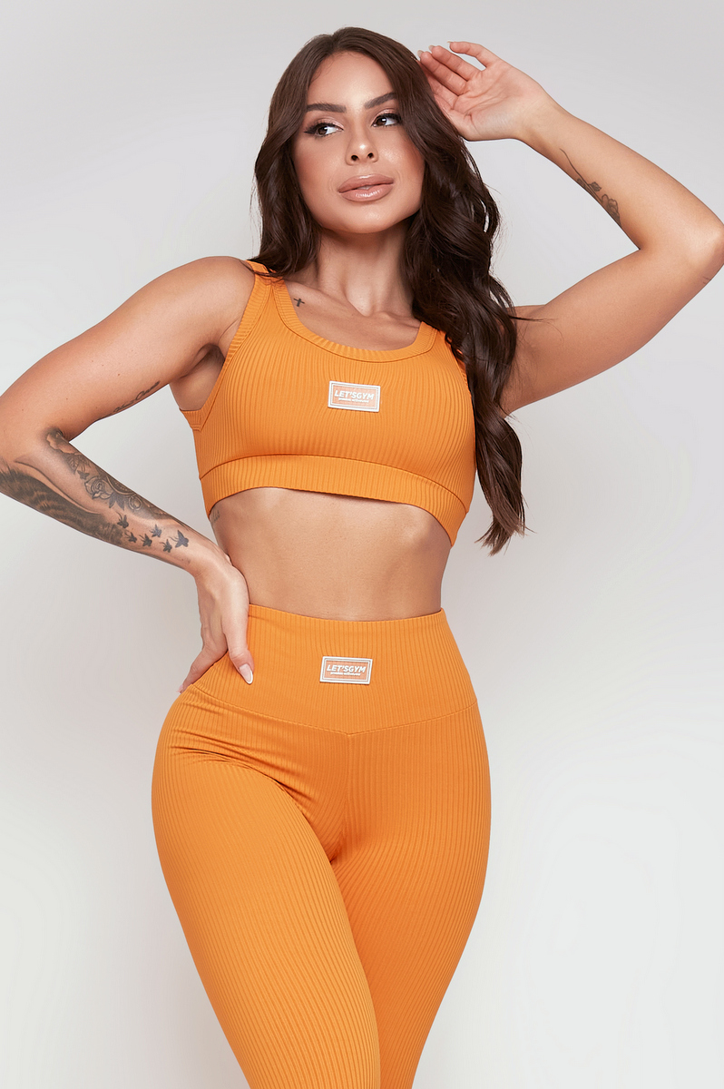 Lets Gym - Top Comfort Rib Ocre - 2298OC