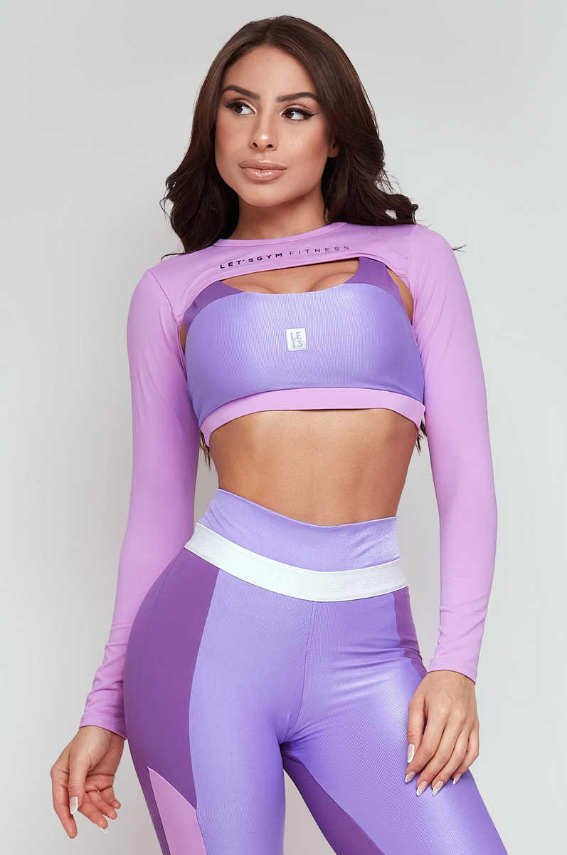 Lets Gym - Cropped Lumina Lilás - 2319LS