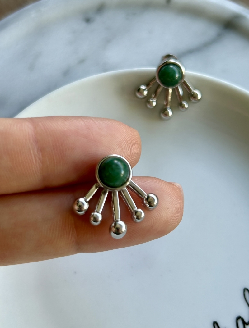 Mikabe - Earring Ear Jacket Quartz Green - MK1709