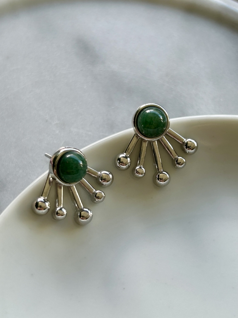 Mikabe - Earring Ear Jacket Quartz Green - MK1709