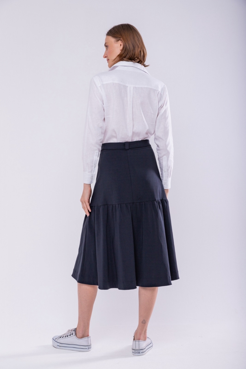 Hidrogênio - FULL MIDI SKIRT WITH BLACK BELT - 19621001