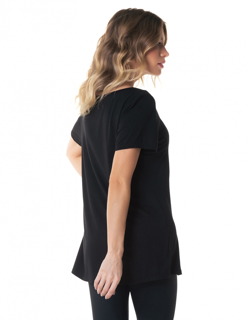 Vestem - Blusa Manga Curta Dallas Preto - BMC734.I24.C0002