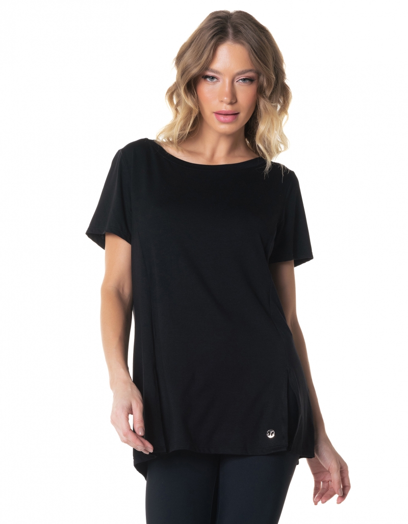 Vestem - Blusa Manga Curta Dallas Preto - BMC734.I24.C0002