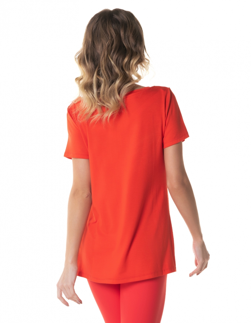 Vestem - Dallas Tomato Red Short Sleeve Shirt - BMC734.I24.C0441