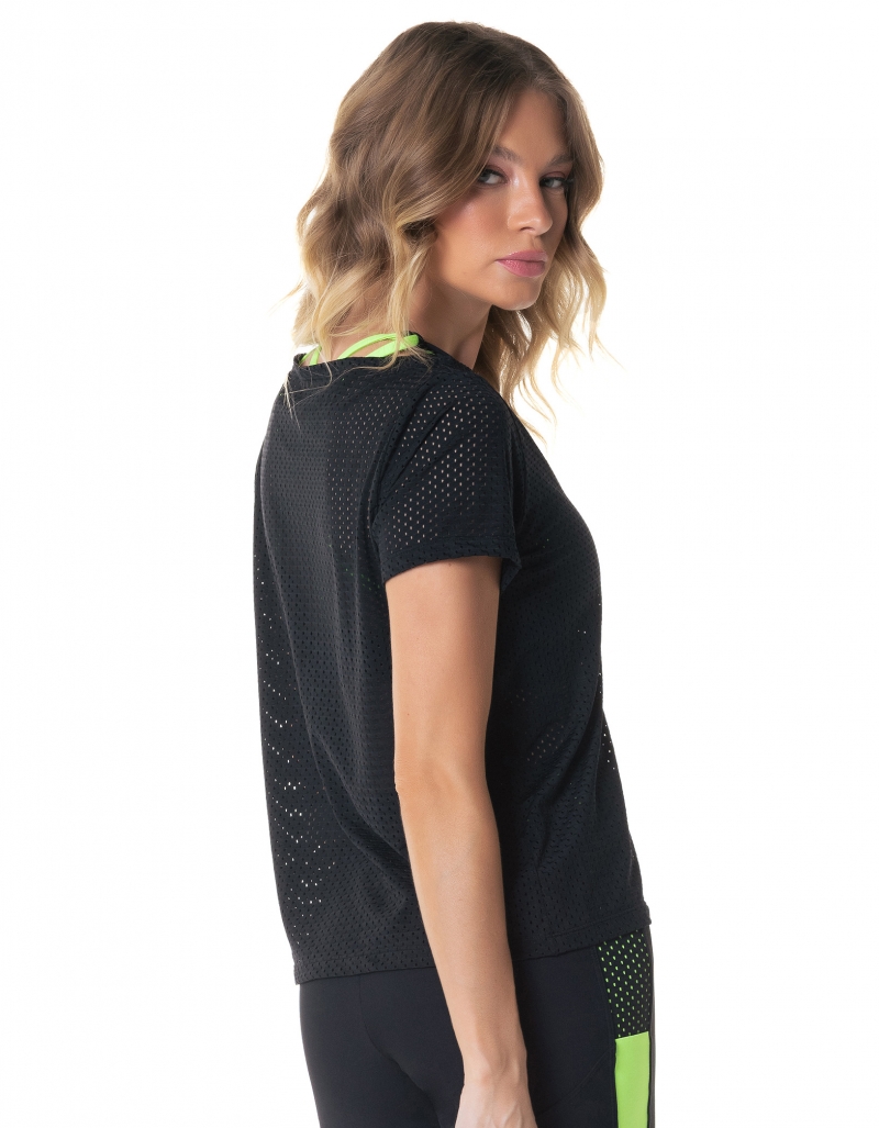 Vestem - Blusa Manga Curta Neo Preto - BMC741.I24.C0002