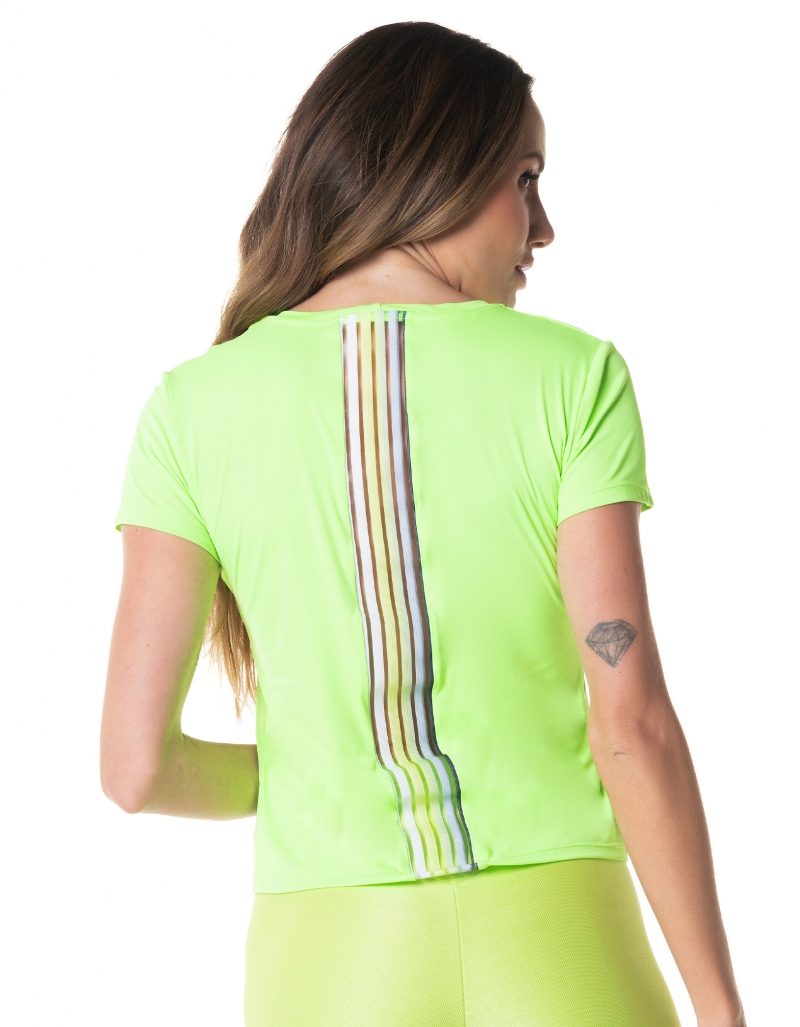 Vestem - Neon Green Cyber Short Sleeve Shirt - BMC749.I24.C0041