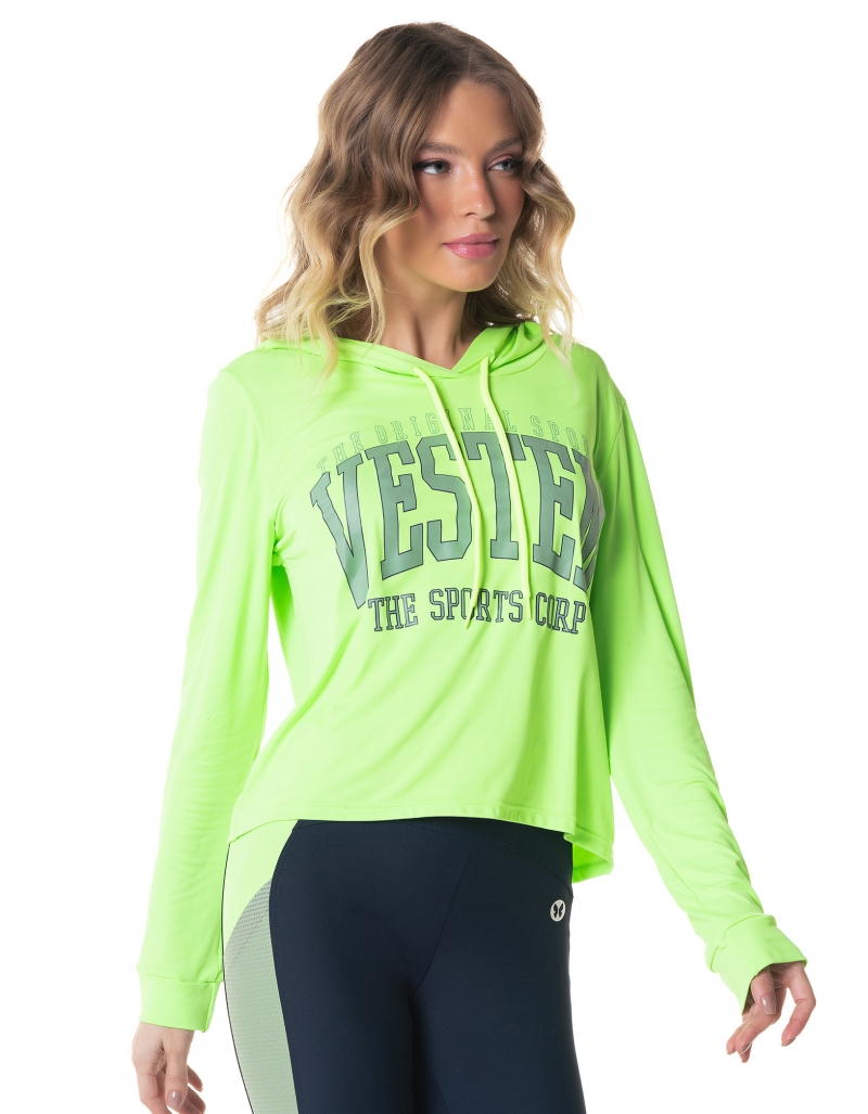 Vestem - Neon Green Glimmer Dry Fit Long Sleeve Shirt - BML222.I24.C0041